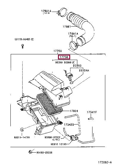 1770522070 Toyota Air cleaner filter box