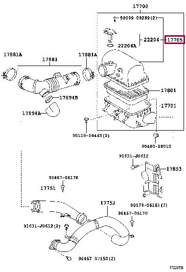 1770522090 Toyota Air cleaner filter box