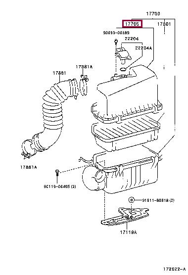 1770522110 Toyota Air cleaner filter box