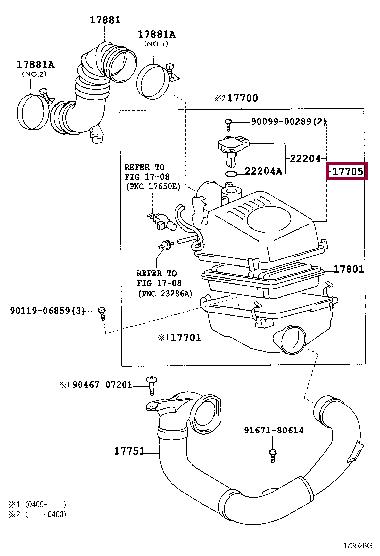 1770522134 Toyota Air cleaner filter box