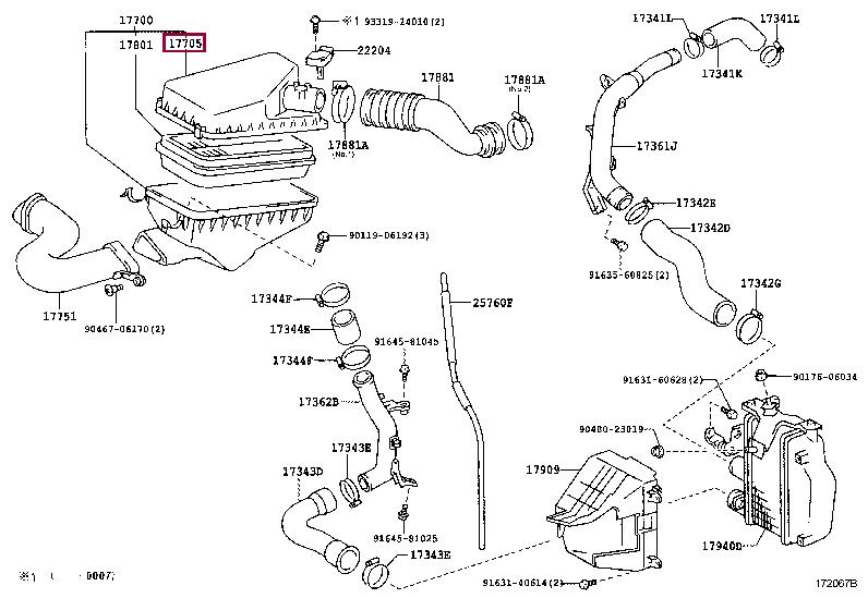 1770527010 Toyota Air cleaner filter box