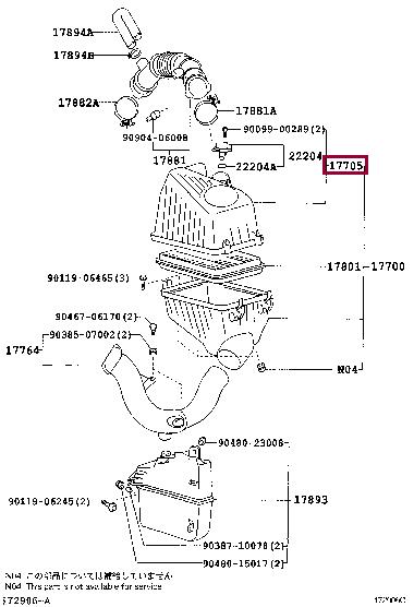 1770528140 Toyota Air cleaner filter box