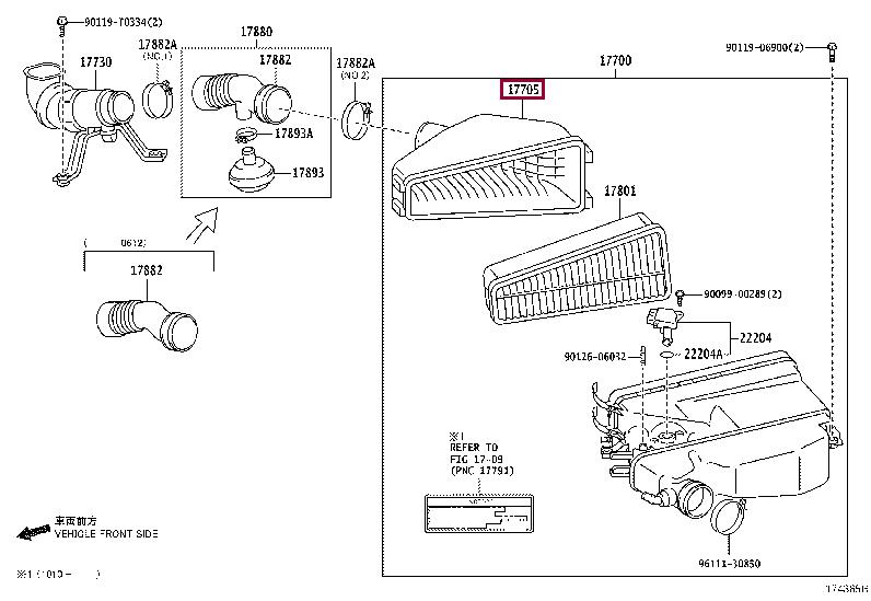 1770531091 Toyota Air cleaner filter box