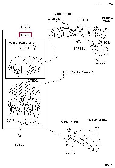 1770531180 Toyota Air cleaner filter box