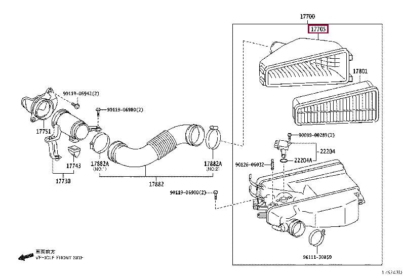 1770531310 Toyota Air cleaner filter box