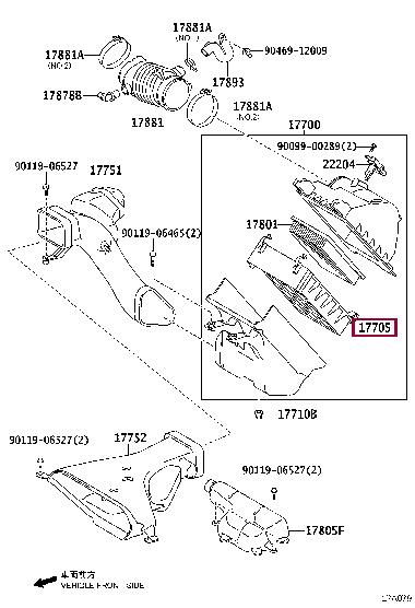 1770531330 Toyota Air cleaner filter box