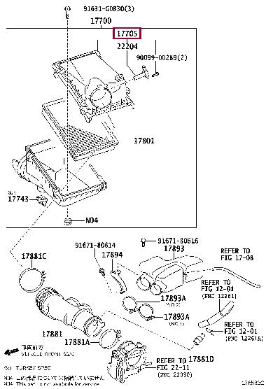 1770531371 Toyota Air cleaner filter box