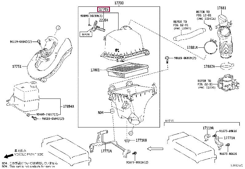1770536110 Toyota Air cleaner filter box