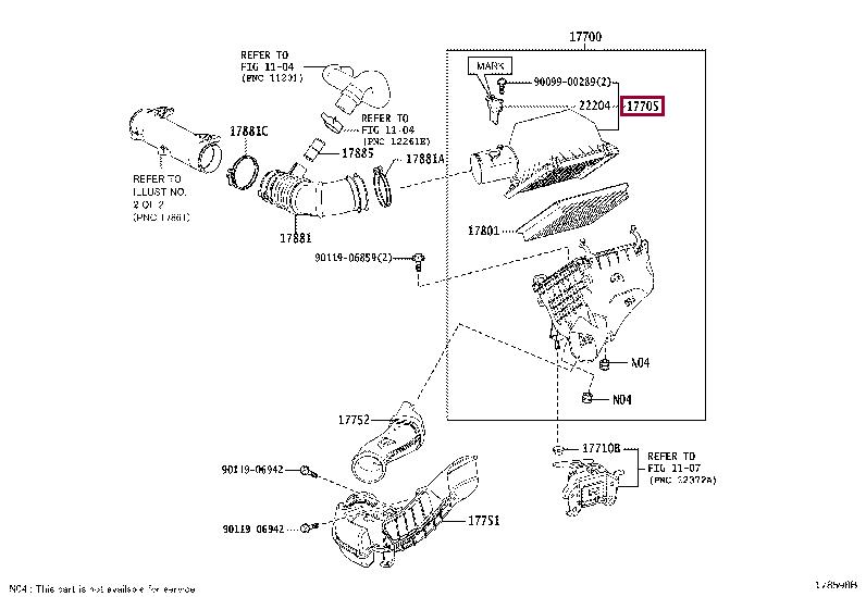 1770536130 Toyota Air cleaner filter box