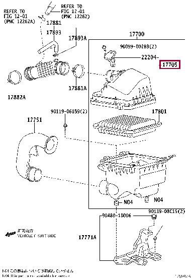 1770537071 Toyota Air cleaner filter box