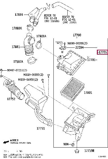 1770537161 Toyota Air cleaner filter box