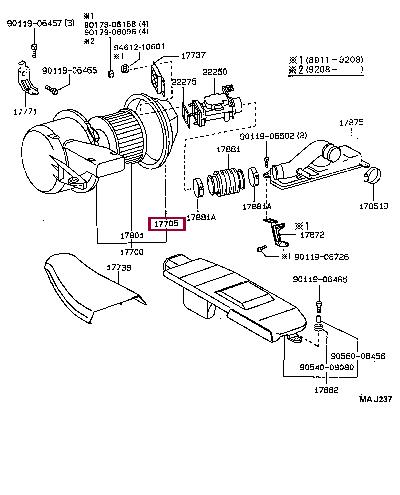 1770550010 Toyota Air cleaner filter box