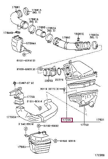 1770553010 Toyota Air cleaner filter box