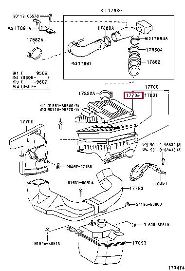 1770564160 Toyota Air cleaner filter box