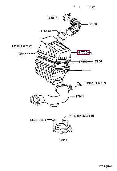 1770564290 Toyota Air cleaner filter box
