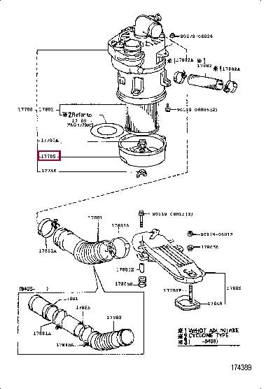 1770575020 Toyota Air cleaner filter box