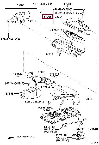 1770575281 Toyota Air cleaner filter box