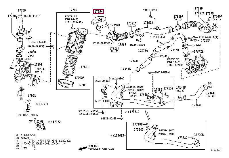 1789430010 Toyota Air cleaner filter box