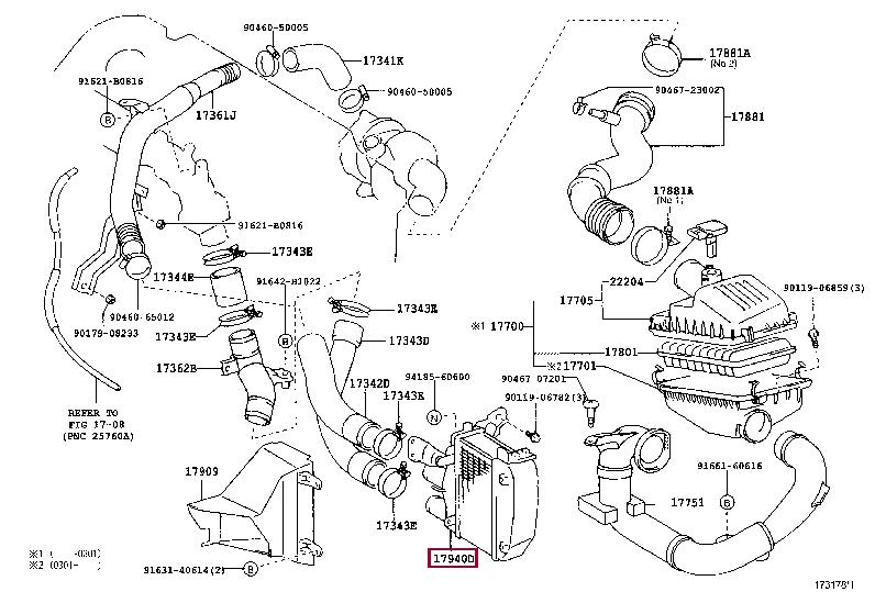 Toyota 17940-27030 Intercooler, charger 1794027030