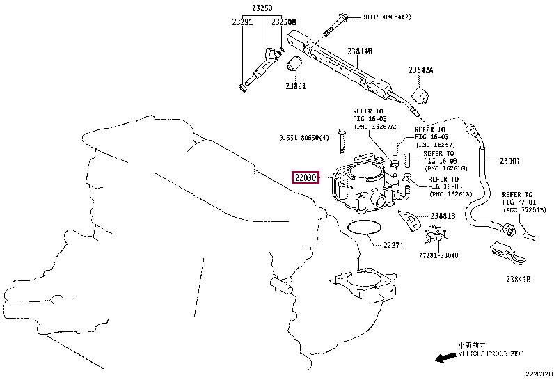 2203036020 Toyota Throttle damper