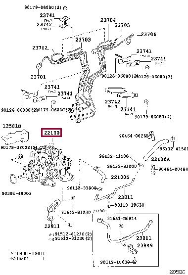 2210017100 Toyota Fuel pump