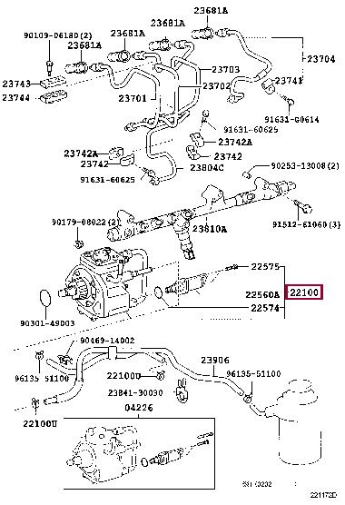 Toyota 22100-30021 Injection Pump 2210030021