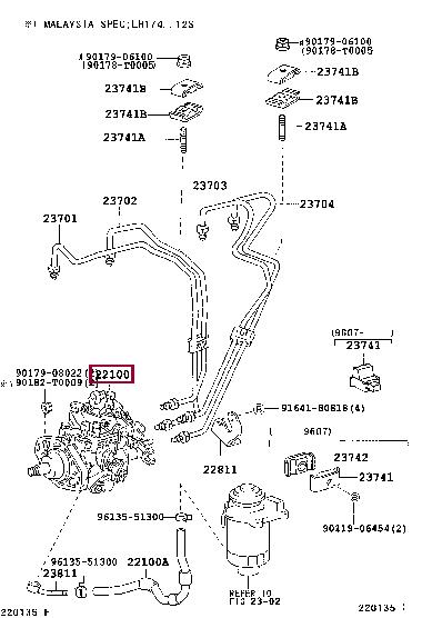 2210054860 Toyota Fuel pump