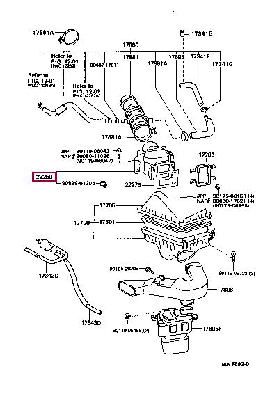 2225062040 Toyota Throttle damper