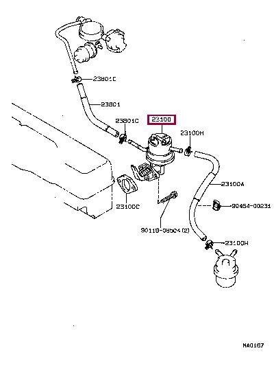 Toyota 23100-16041 Fuel pump 2310016041