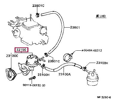 Toyota 23100-69065 Fuel pump 2310069065