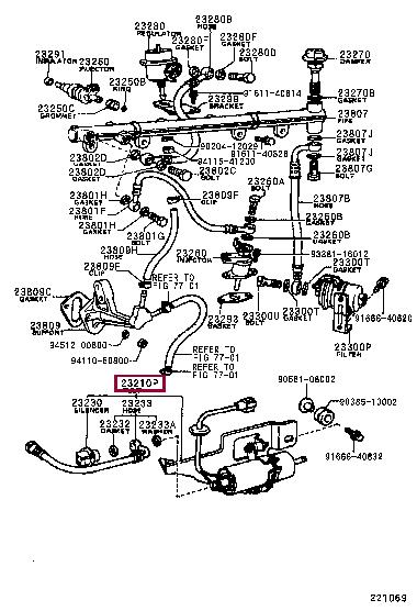 Toyota 23210-45050 Fuel pump 2321045050