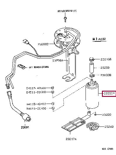 Toyota 23220-16084 Fuel pump 2322016084