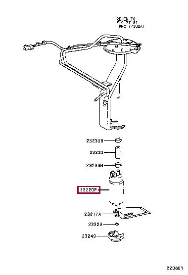 Fuel feed unit Toyota: 2322113010 Toyota Fuel pump