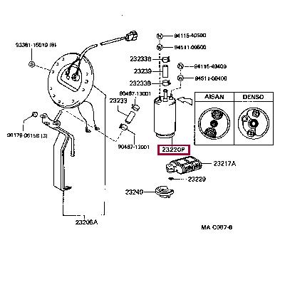 2322150040 Toyota Fuel pump