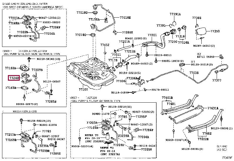 7724005080 Toyota Fuel pump