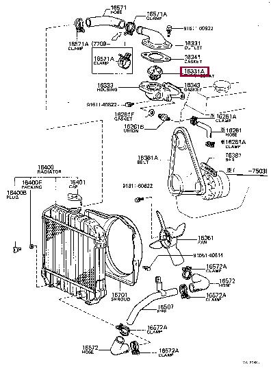 9091603024 Toyota Coolant thermostat