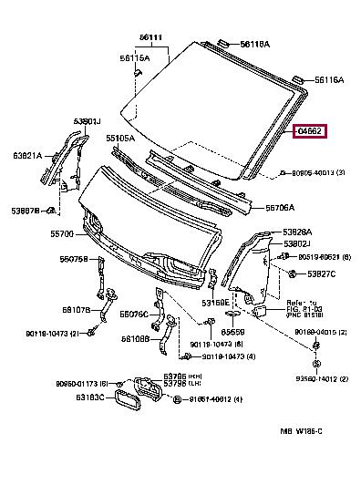 0456228030 Toyota Weatherstrip