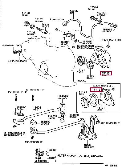 1511568020 Toyota Cover, oil pump
