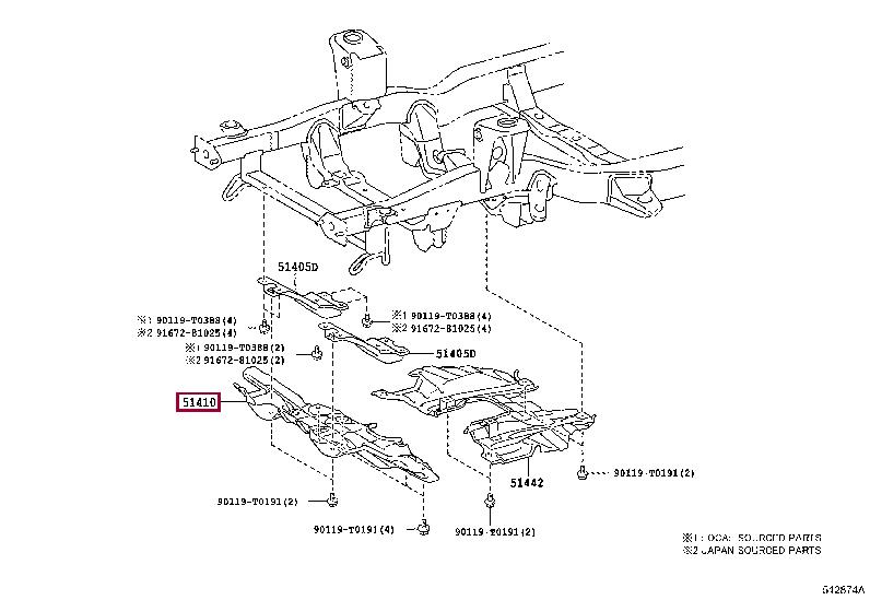 51410KK020 Toyota Engine protection