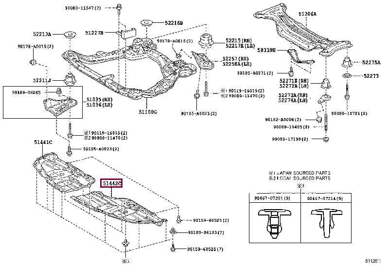5144207010 Toyota Engine protection