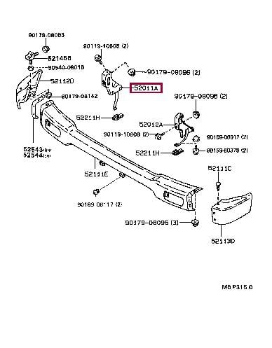 5201189116 Toyota Bracket bumper
