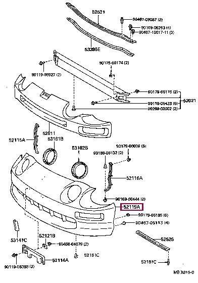 521192B903 Toyota Front bumper