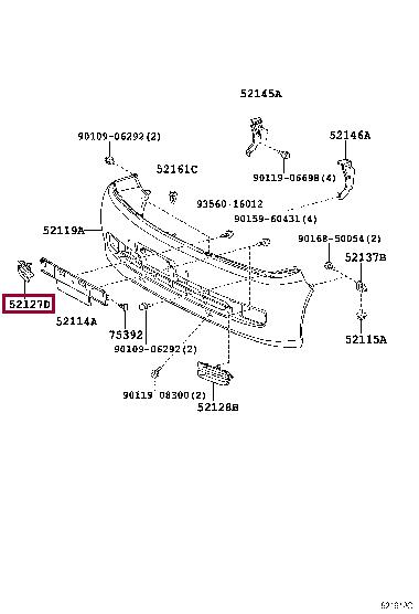5212726140 Toyota Bumper cover