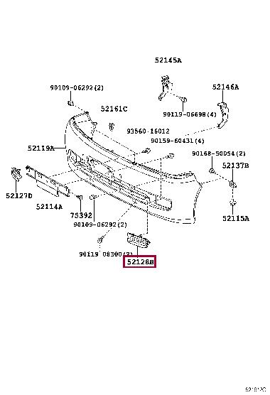 5212826100 Toyota Bumper cover