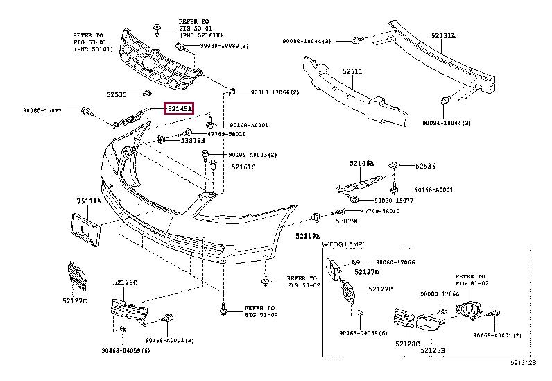 52145AC040 Toyota Bracket bumper