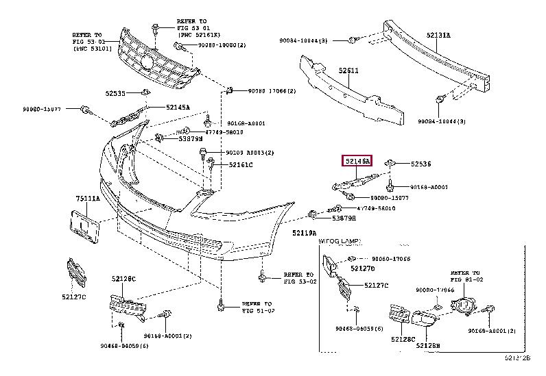 52146AC040 Toyota Bracket bumper