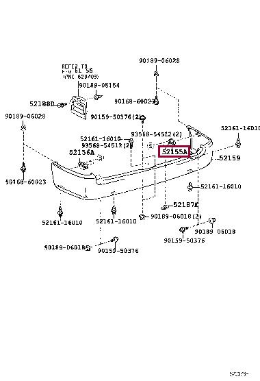 5215526010 Toyota Bracket bumper