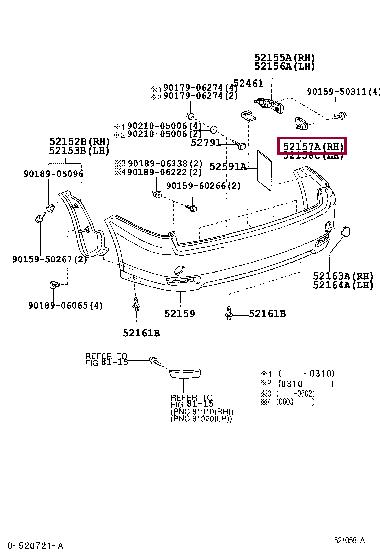 5215728020 Toyota Bracket bumper