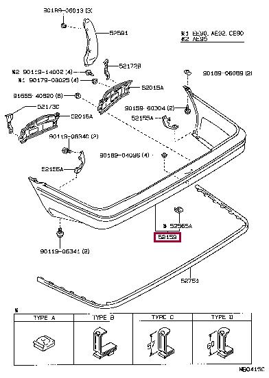 5215912830 Toyota Bumper