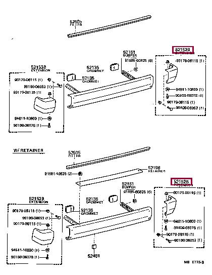 5216529015 Toyota Bumper